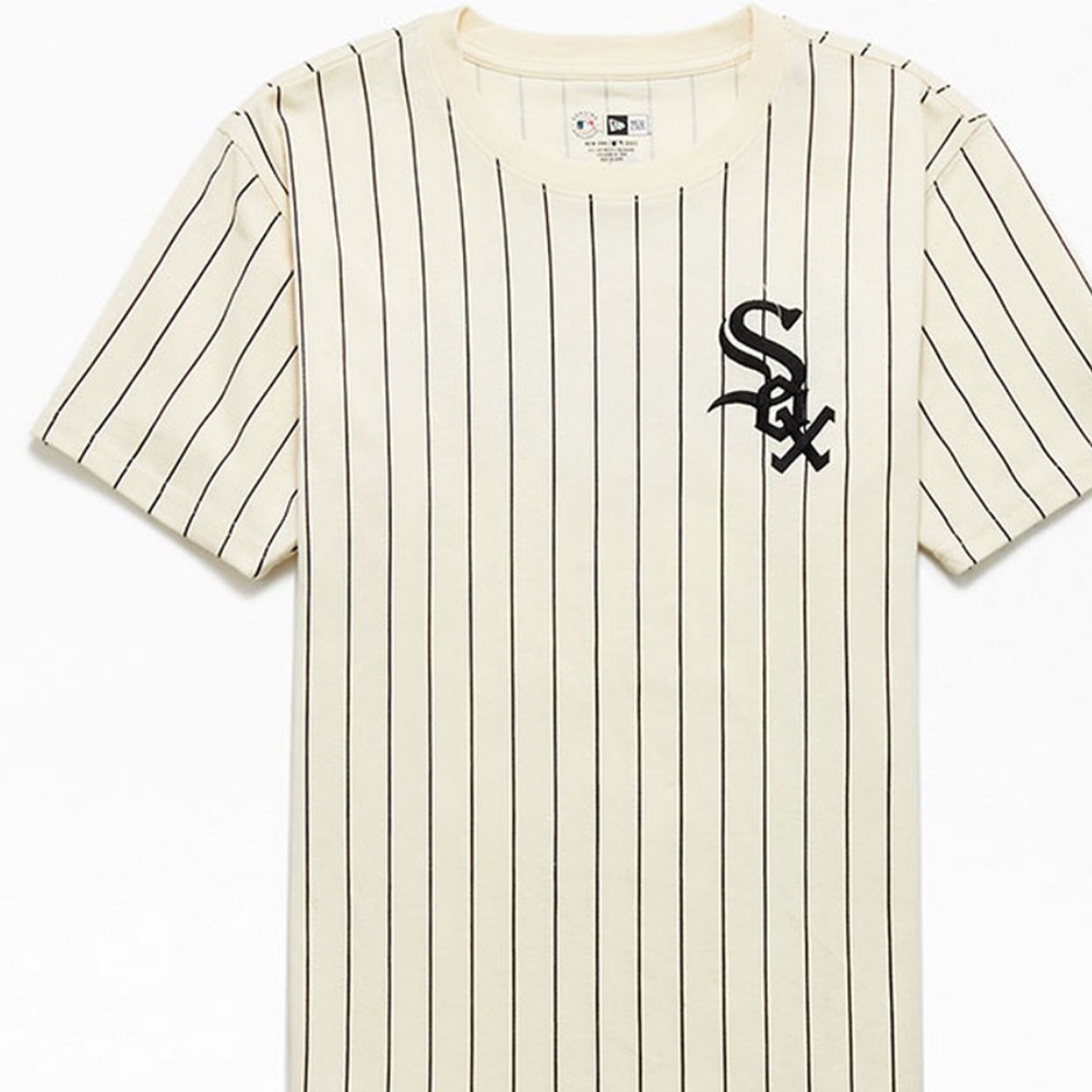 Chicago White Sox MLB All-Star Game 2003 white pinstripe tshirt